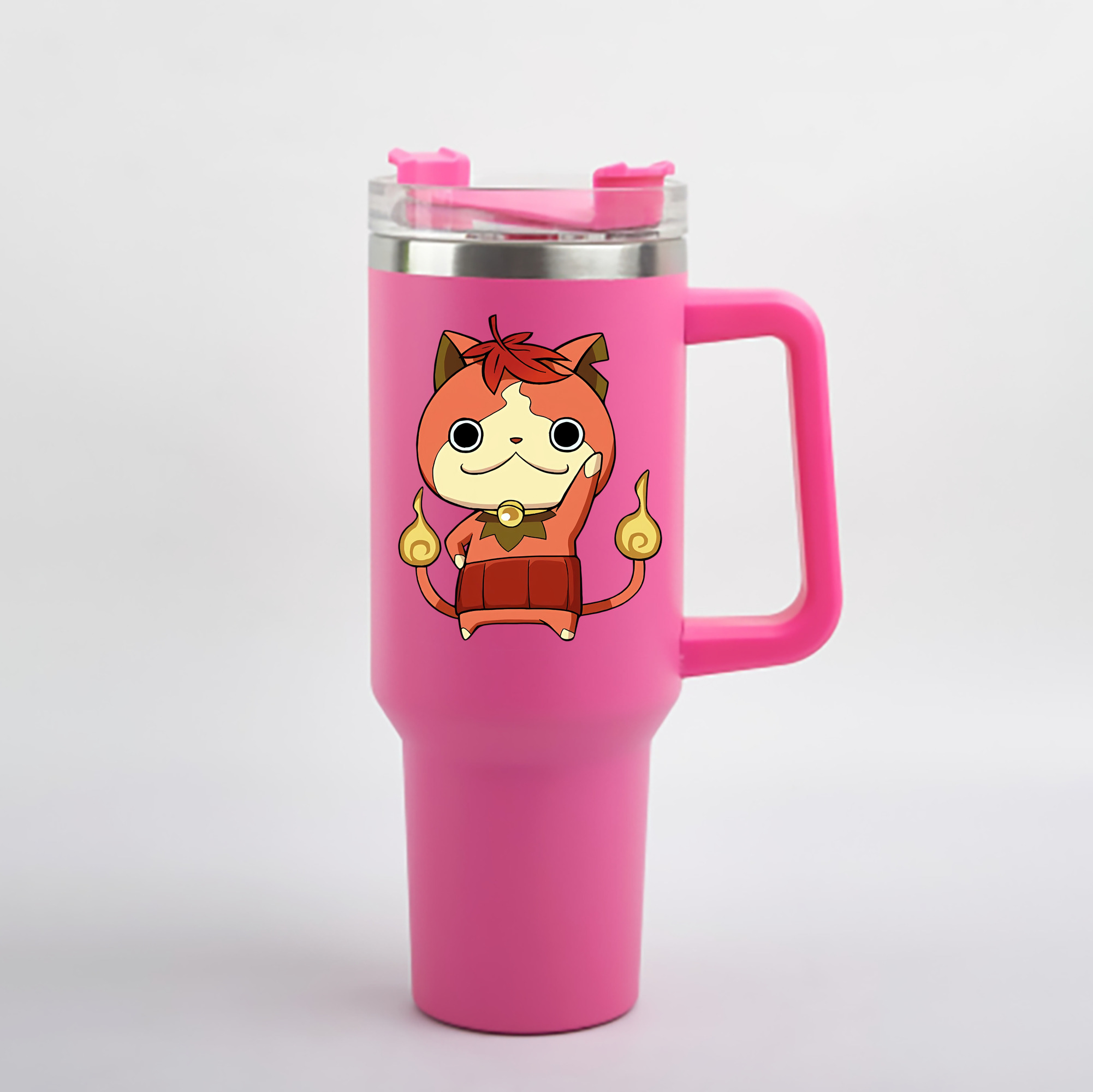（画像用） 妖怪ウォッチ Yo-kai Watch 1200mL車用タンブラー - クリスタルステッカー（プラスチックストロー付き）